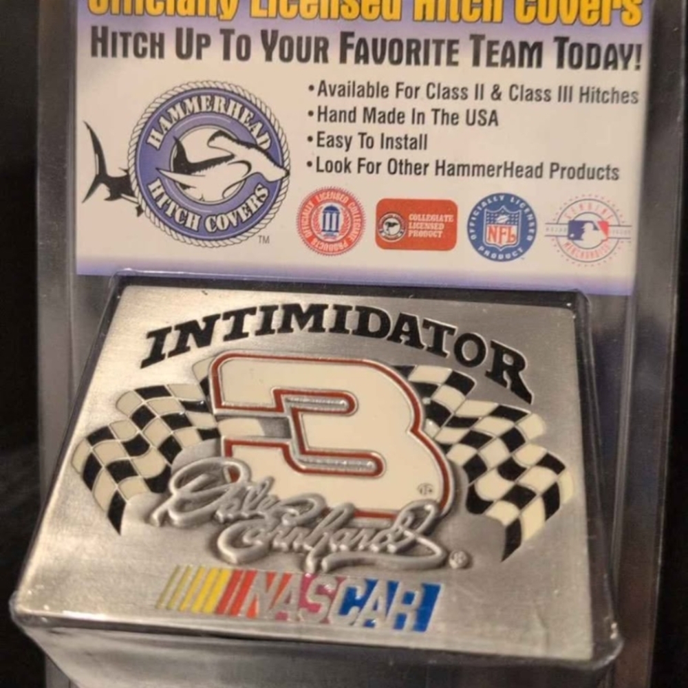 NASCAR Dale Earnhardt "The Itimidator Hitch Cover with Black Accents